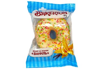 Донат пончик глазированный 55г Россия (ваниль)
