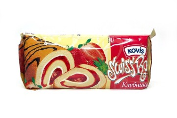 Ковис Рулет бисквитный 175г Россия (клубника)