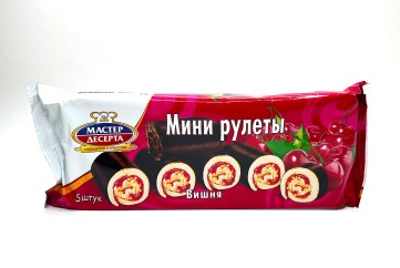 Мастер десерта мини рулеты 175г Россия (вишня)