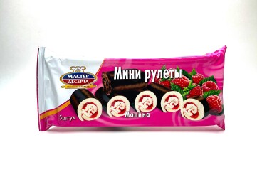 Мастер десерта мини рулеты 175г Россия (малина)