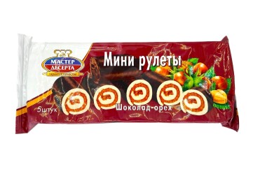 Мастер десерта мини рулеты 175г Россия (шоколад- орех)