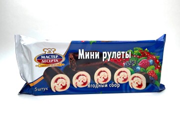 Мастер десерта мини рулеты 175г Россия (ягодный сбор)