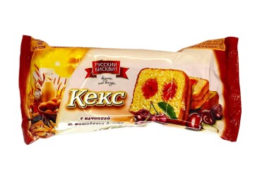 Русский бисквит Кекс бисквитный 225 г Россия ( из вишнего джема)