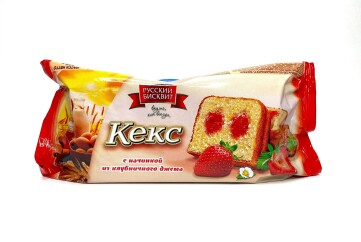 Русский бисквит Кекс бисквитный 225 г Россия (из клубничного джема)