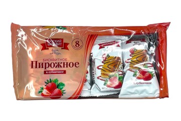 Русский Бисквит Пирожное 240г Россия (клубничное)