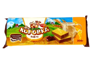 Коровка Вафли  300г Россия (с шоколадной начинкой)