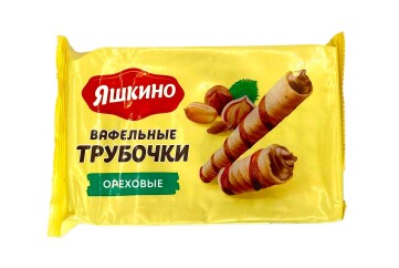 Яшкино трубочки вафельные ореховые 190 г Россия