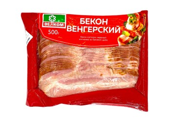 Велком Бекон Венгерский в/к 500г в/у Россия КА