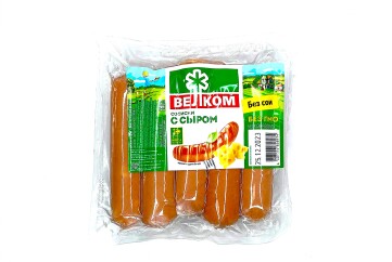 Велком Сосиски с сыром в/у 450г Россия 