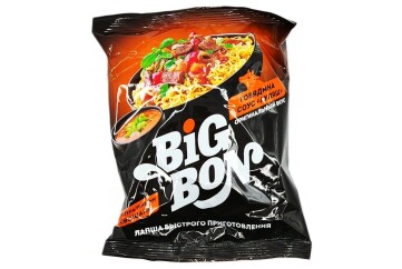 Биг Бон Лапша быстрого приготовления 75г Россия (говядина+ соус гуляш)