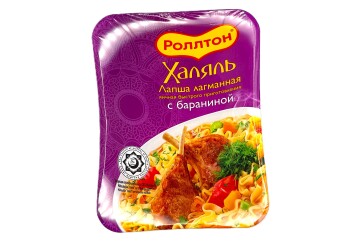 Роллтон Лапша б/п по-домашнему 90г Россия (лагманная с бараниной)