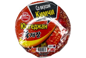 Юкгеджан Лапша б/п со вкусом кимчи 95гр Корея