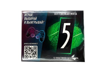 5 Жевательная резинка 31г Россия (свежая мята)