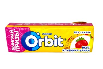 Орбит Жевательная резинка 13г Россия (клубника-банан)