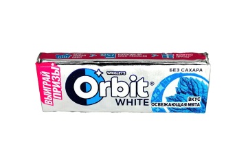 Орбит Жевательная резинка Вайт 13г Россия (освежающая мята)